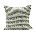thumbnail image 1 of Cars Fluffy Throw Pillow Cushion Cover, Number of Cars with Various Jobs Trucks Sedans Buses Traveling Journey Working, Decorative Square Accent Pillow Case, 40" x 40", Apple Green, by Ambesonne, 1 of 5
