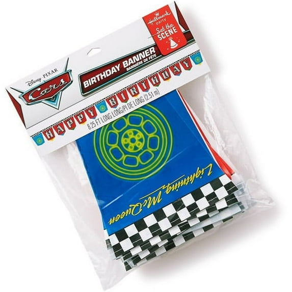 Cars Birthday Banner (Each) - Party Supplies
