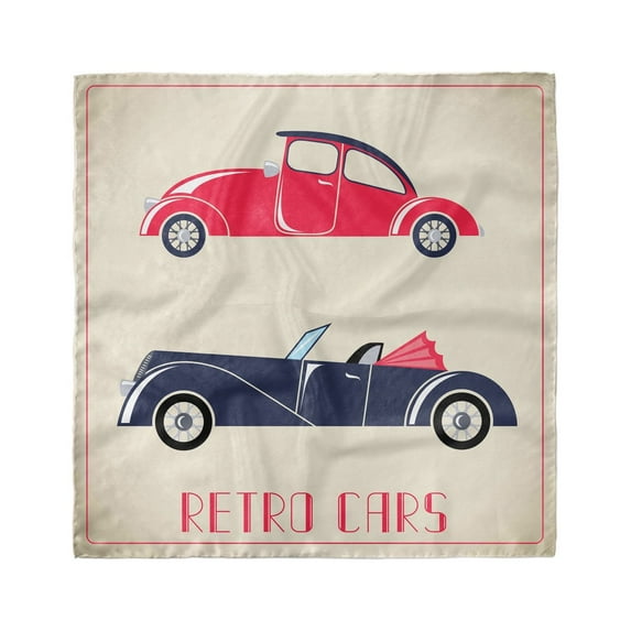 Cars Head Scarf, Old School Convertible, Head Wrap, 3 Sizes, by Ambesonne