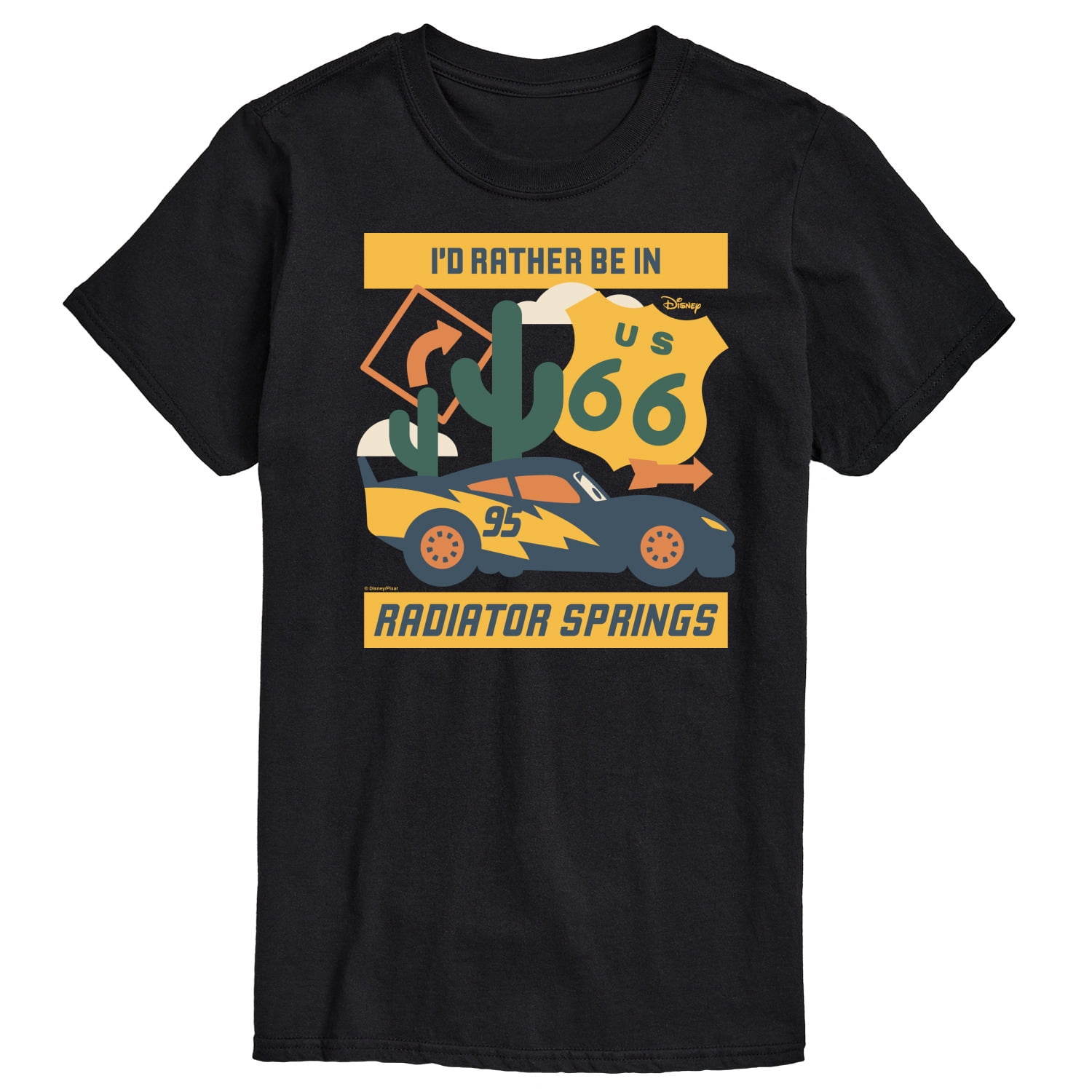 Cars - I'd Rather Be In Radiator Springs - Men's Short Sleeve Graphic T ...