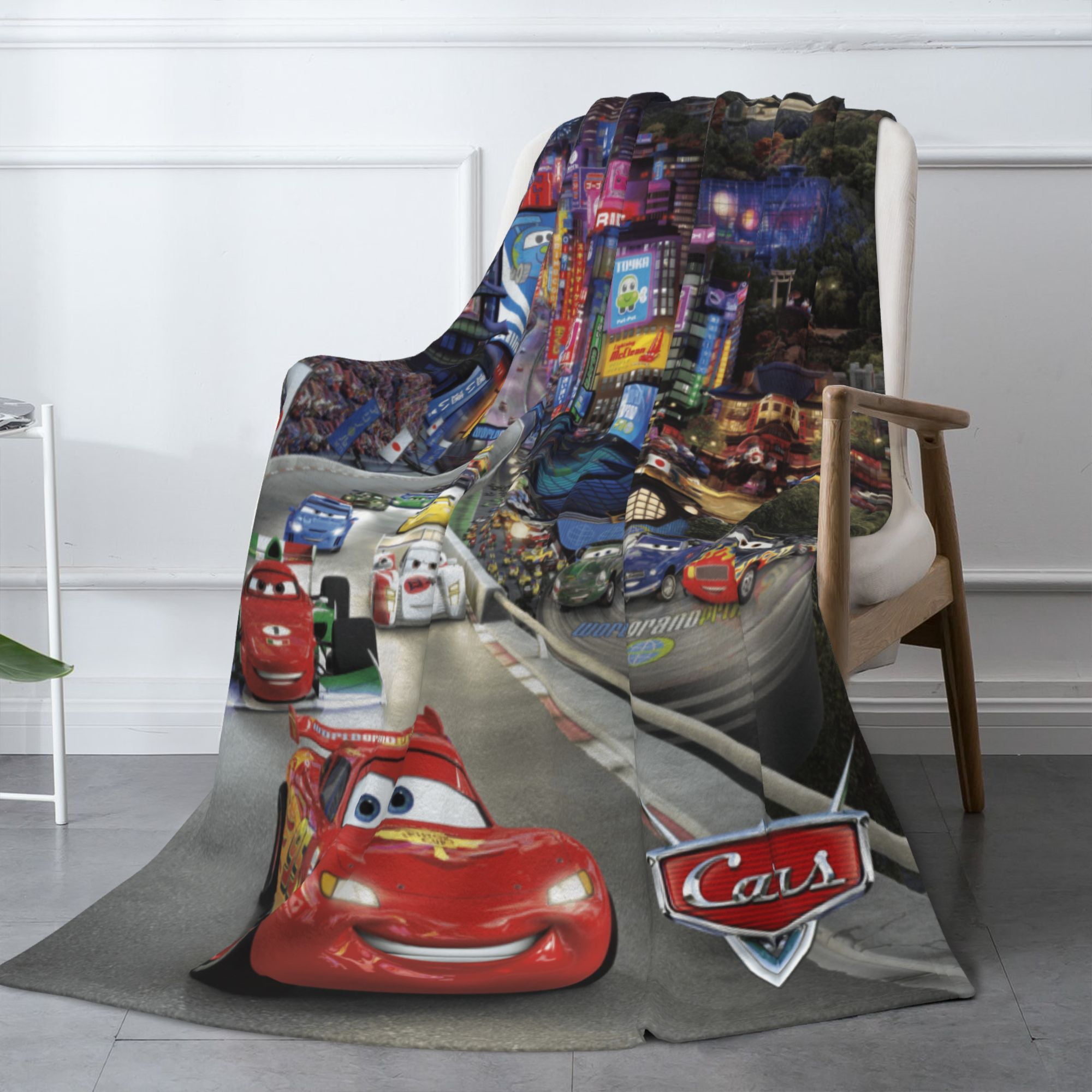 Cars Japan Lightning Mcqueen Blanket for Couch Bed Throw Blanket