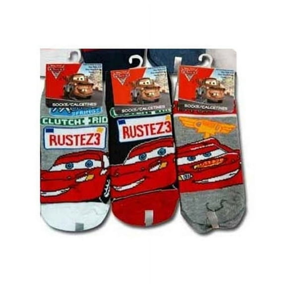 Cars Kids 3-Pack Anklets Socks Size 6-8 1/2 Assorted Styles