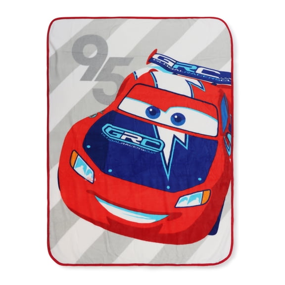 Cars Kids Throw Blanket, The Race Is On, Coral Fleece, Multicolor, Disney, 46" x 60"