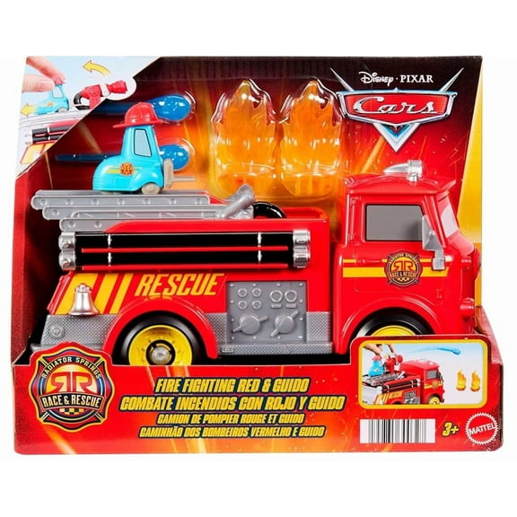 Disney / Pixar Cars Race & Rescue Fire Fighting Red & Guido Playset