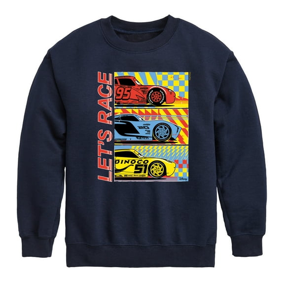 Cars - Lets Race - Toddler & Youth Crewneck Fleece Sweatshirt