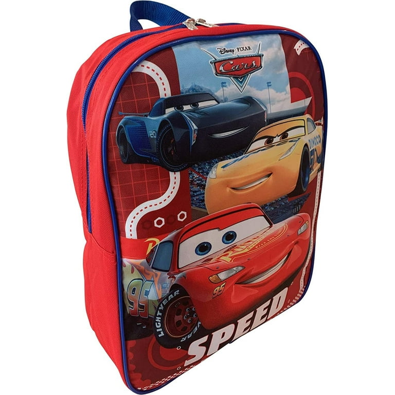 Cars Lightning McQueen 15 Durable Polyester Backpack School Book Bag Walmart