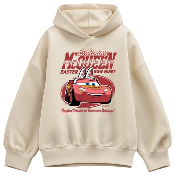 Cars - Lightning McQueen Egg Hunt Women's Oversized Fleece Hoodie Sweatshirt