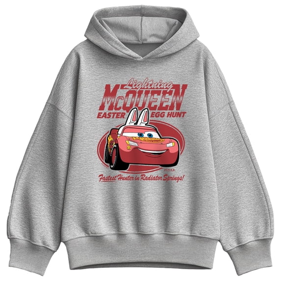 Cars - Lightning McQueen Egg Hunt Women's Oversized Fleece Hoodie Sweatshirt