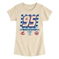 thumbnail image 1 of Cars - Lightning McQueen Jersey - Youth Girls Fitted Short Sleeve T-Shirt, 1 of 4