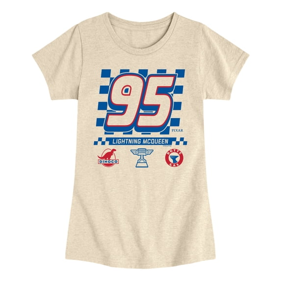 Cars - Lightning McQueen Jersey - Youth Girls Fitted Short Sleeve T-Shirt