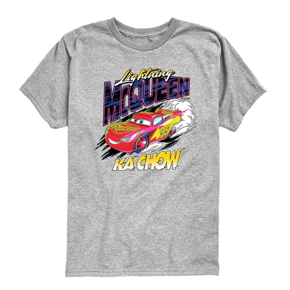 Cars - Lightning McQueen  Kachow - Youth Boys Short Sleeve Graphic T-Shirt