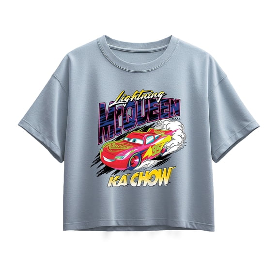 Cars - Lightning McQueen  Kachow - Youth Girls Boxy T-Shirt