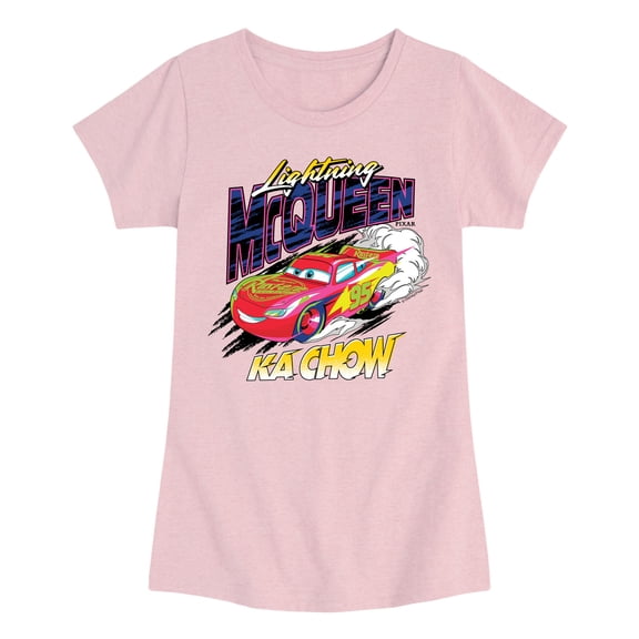 Cars - Lightning McQueen Kachow - Youth Girls Fitted Short Sleeve T-Shirt