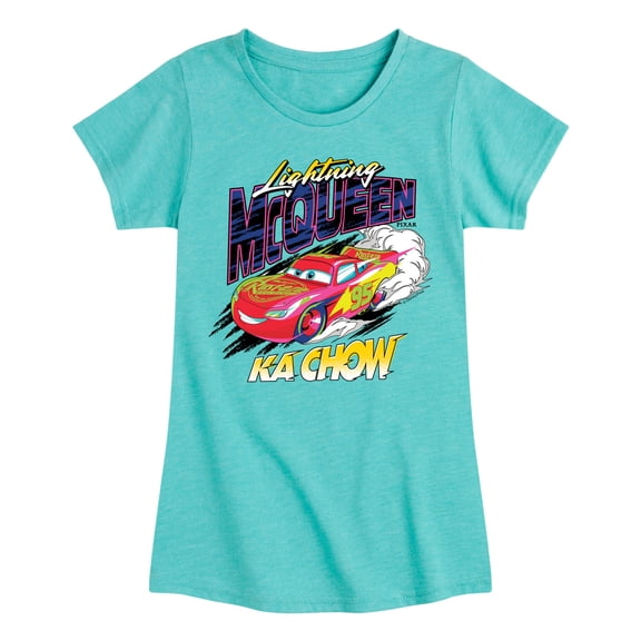Cars - Lightning McQueen Kachow - Youth Girls Fitted Short Sleeve T-Shirt