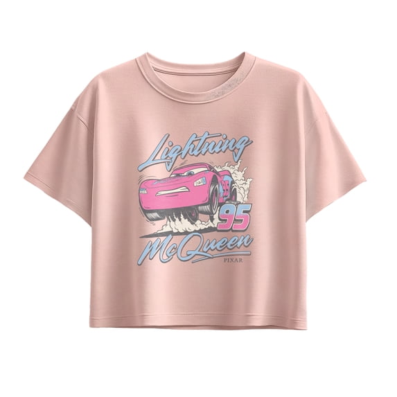 Cars - Lightning McQueen Motorcross - Youth Girls Boxy T-Shirt