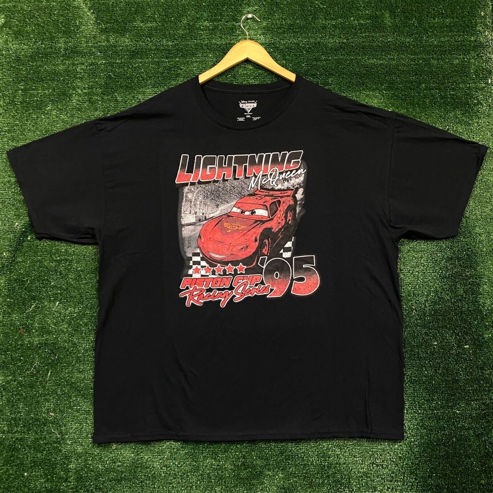 Cars Lightning McQueen Piston Cup Racing Series 95 TShirt Size 3XL