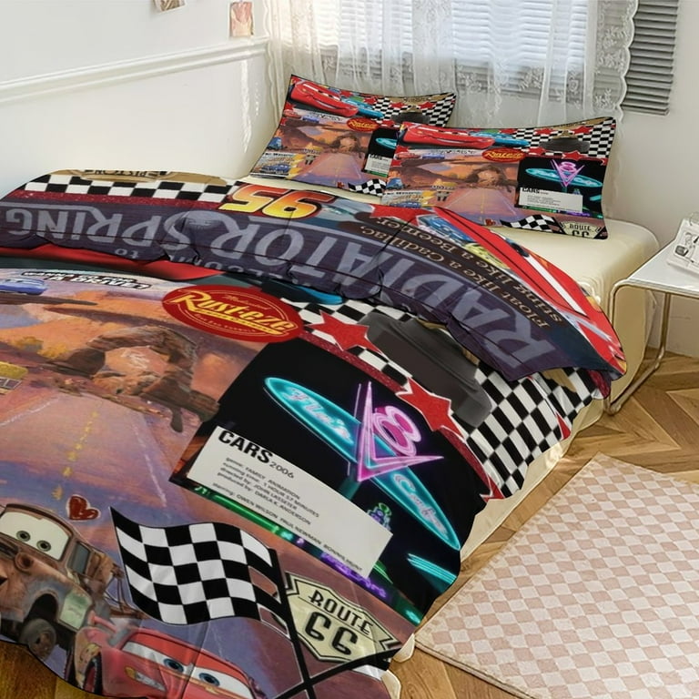 Lightning mcqueen bed set full sale