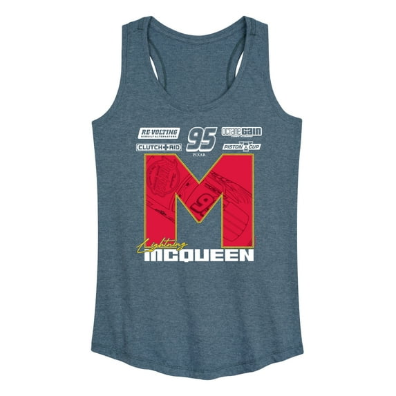 Cars - Lightning McQueen Race Jersey - Women's Racerback Graphic Tank