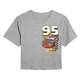 thumbnail image 1 of Cars - Lightning McQueen Race - Juniors Cropped Graphic T-Shirt, 1 of 4