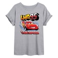 thumbnail image 1 of Cars - Lightning McQueen Retro - Juniors Oversized Graphic T-Shirt, 1 of 4