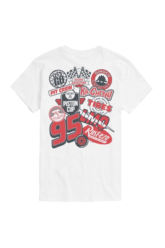 Cars - Lightning McQueen Stickers - Men's Short Sleeve Graphic T-Shirt