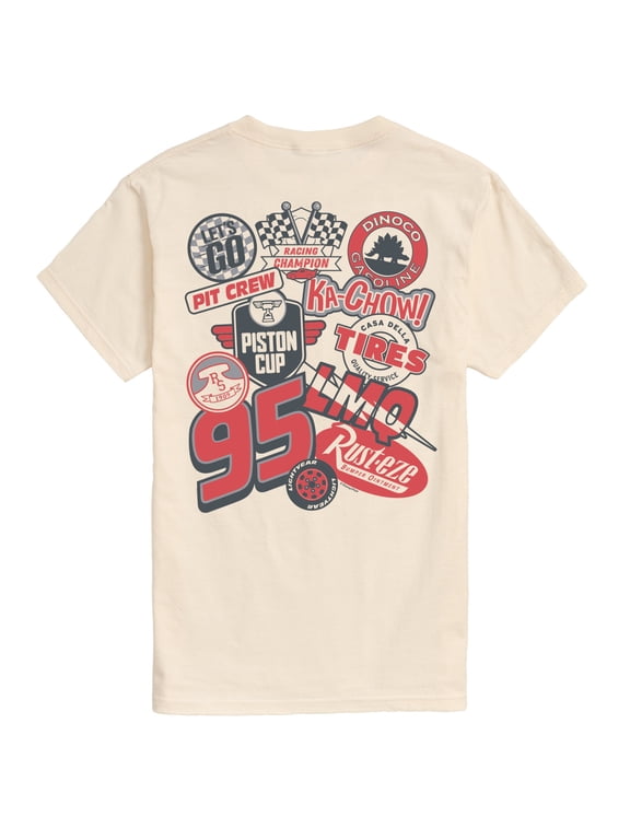 Cars - Lightning McQueen Stickers Men's Short Sleeve Graphic T-Shirt