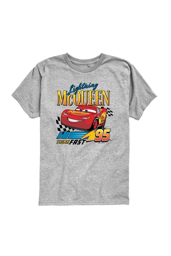 Cars - Lightning McQueen Think Fast - Toddler Boys Short Sleeve Graphic T-Shirt
