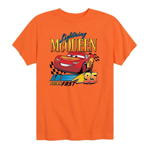 Cars - Lightning McQueen Think Fast - Toddler Boys Short Sleeve Graphic T-Shirt
