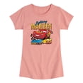 thumbnail image 1 of Cars - Lightning McQueen Think Fast - Toddler Girls Fitted Short Sleeve T-Shirt, 1 of 3