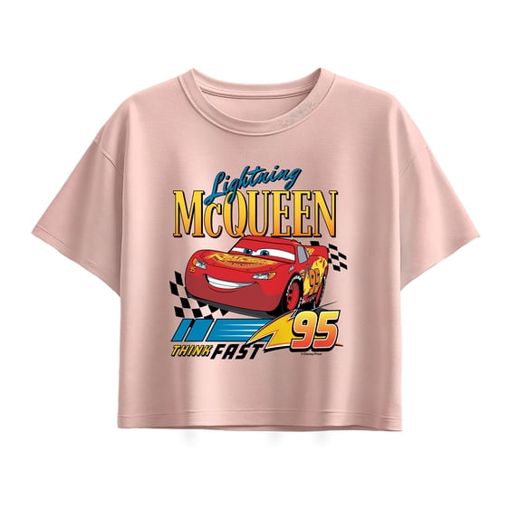 Cars - Lightning McQueen Think Fast - Youth Girls Boxy T-Shirt