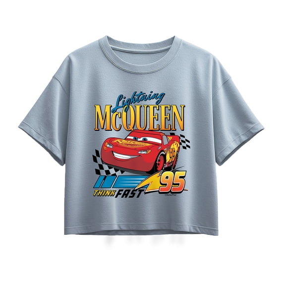 Cars - Lightning McQueen Think Fast - Youth Girls Boxy T-Shirt
