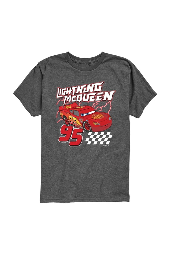 Cars - Lightning McQueen - Youth Boys Short Sleeve Graphic T-Shirt