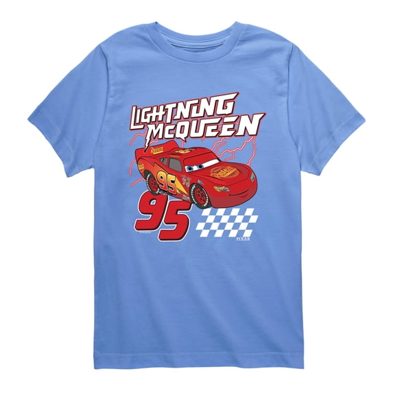 Cars - Lightning McQueen - Youth Boys Short Sleeve Graphic T-Shirt