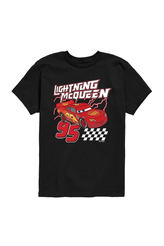 Cars - Lightning McQueen - Youth Boys Short Sleeve Graphic T-Shirt