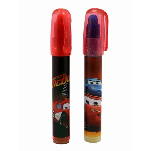 Cars Lightning McQueen and Mater Black/Brown Case Eraser Cartridge Pen Set (2pc)