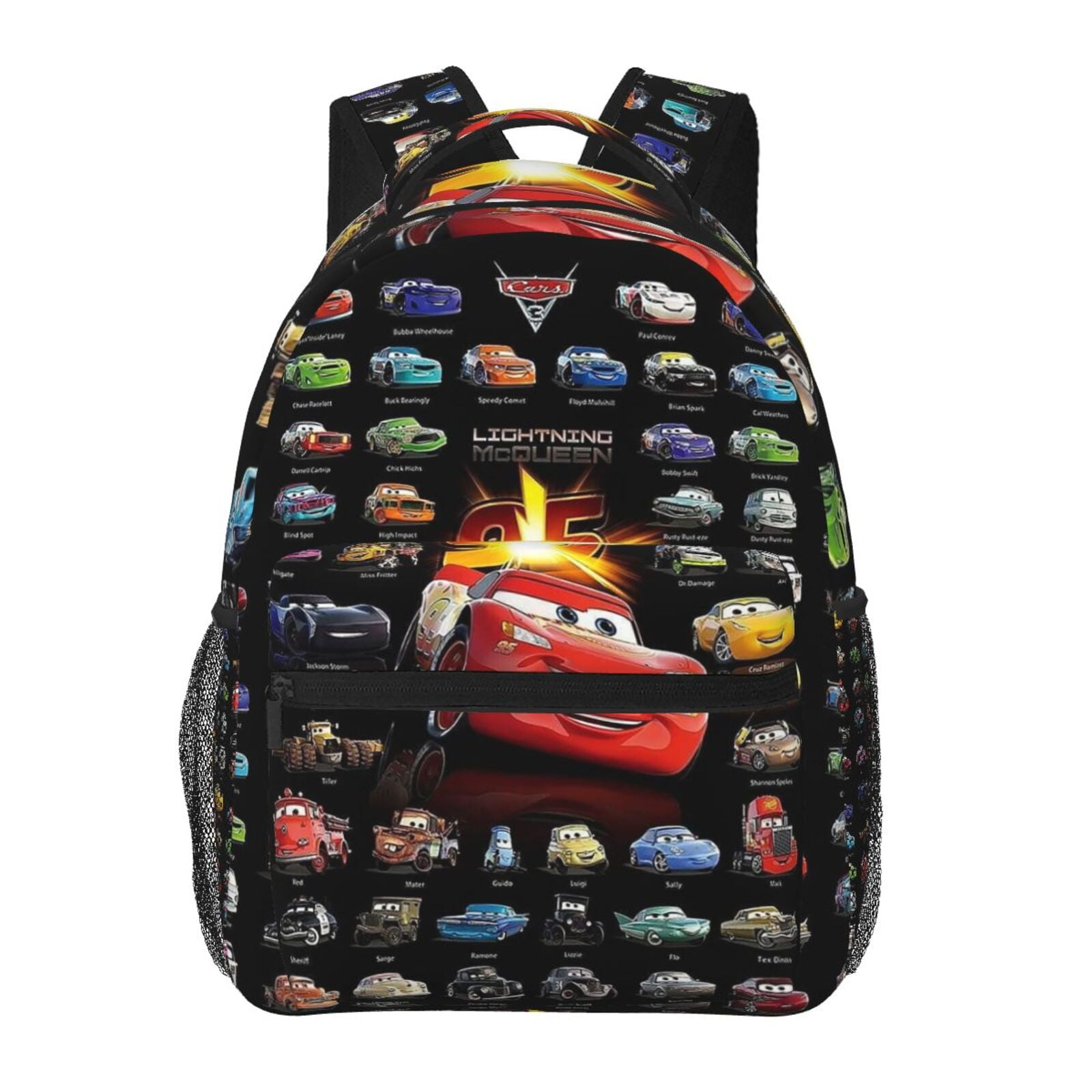 Cars Lightning Mcqueen Backpack for Women Men Waterproof High School Bookbag Lightweight Casual Travel Daypack Basic College Backpack School Bag