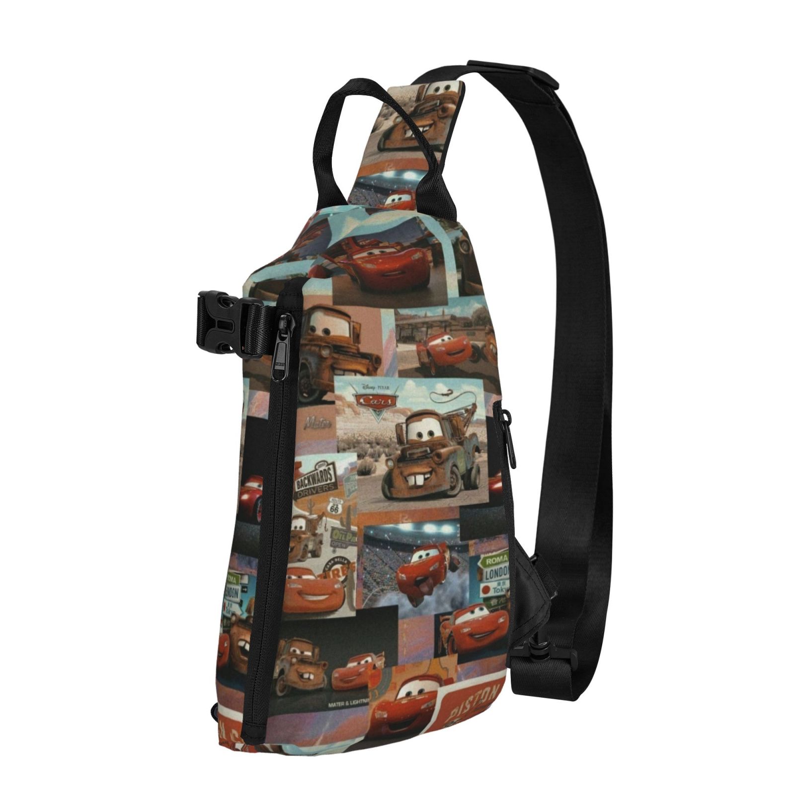 Cars Lightning Mcqueen Chest Sling Bag Crossbody Shoulder Backpack