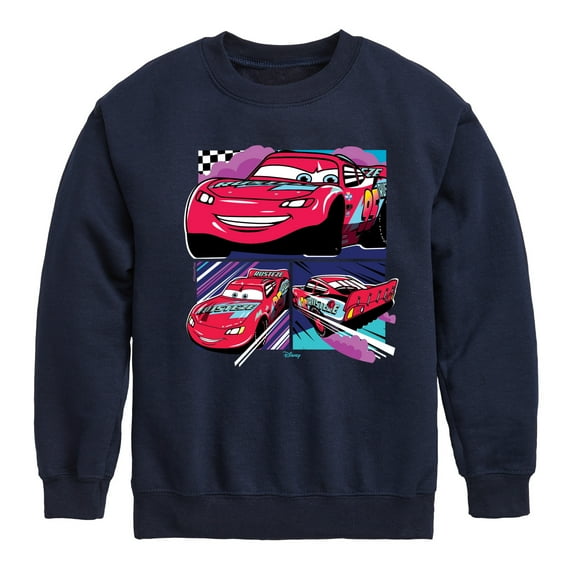 Cars - Lightning Mcqueen Finish Line - Toddler & Youth Crewneck Fleece Sweatshirt