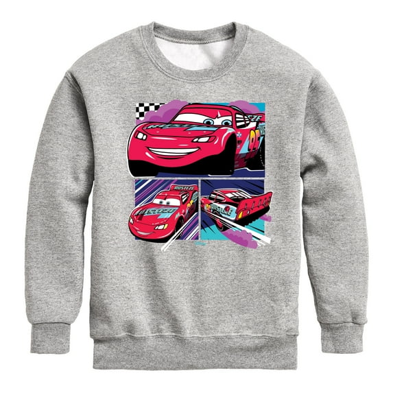 Cars - Lightning Mcqueen Finish Line - Toddler & Youth Crewneck Fleece Sweatshirt