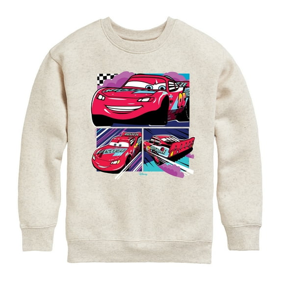 Cars - Lightning Mcqueen Finish Line - Toddler & Youth Crewneck Fleece Sweatshirt