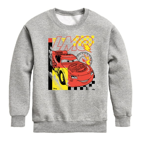 Cars - Lightning Mcqueen Graphic - Toddler & Youth Crewneck Fleece Sweatshirt