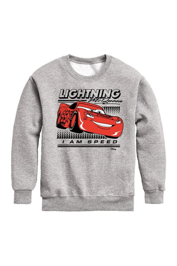 Cars - Lightning Mcqueen I Am Speed - Toddler & Youth Crewneck Fleece Sweatshirt