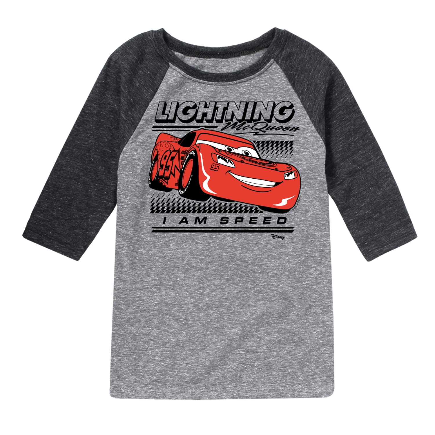 Cars Lightning Mcqueen I Am Speed Toddler & Youth Raglan Graphic T