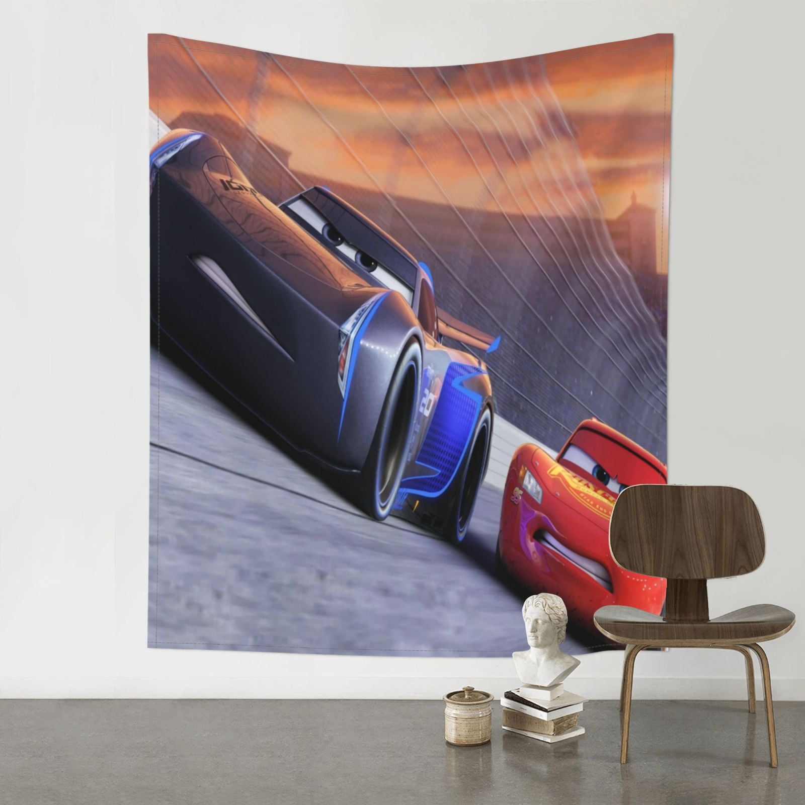 Cars Lightning Mcqueen Tapestry 60x51in(152x130cm) Funny Bedroom