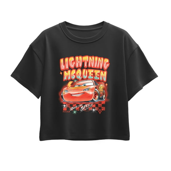 Cars - Lightning McQueen Graffiti - Youth Girls Boxy T-Shirt