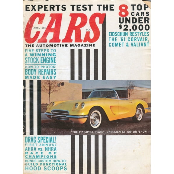 Cars Magazine Poster 26x36 #A 1959 Corvette Art Poster 24x36 Multi-Color Square Adults Best Posters