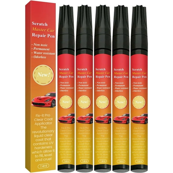 All Cars Magic Pen, 2025 New The Magic Pen | All Cars for Car Scratches, Quick Fix for Scratches and Paint Damage, Weatherproof Touch Up Paint Pen Trucks (5pcs)