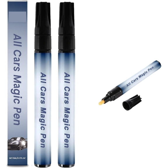 All Cars Magic Pen, Car Scratch Repair Pen Set, All Cars Magic Pen for Car Scratches, Quick Fix for Scratches and Paint Damage, Easy to Use,Car Paint Scratch Waterproof-2PC