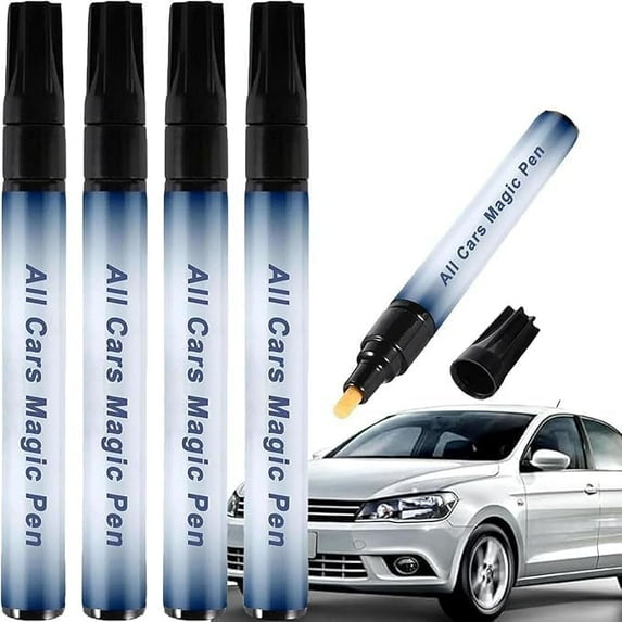 All Cars Magic Pen, Magic Car Scratch Removal Pen, Quick Fix for Scratches and Paint Damage, Car Paint Scratch Waterproof, Easy To Use, Fits All Car Colors (4PCS)