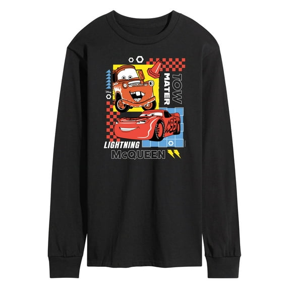Cars - Mater Mcqueen Grid - Men's Long Sleeve T-Shirt